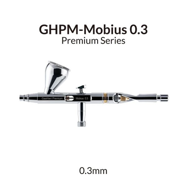 Aerógrafo Gaahleri GHPM-Mobius 0,3 mm Premium Series El diseño innovador de Gaahleri ​​con sus características únicas, ofrece un rendimiento inigualable tanto para artistas como para profesionales.