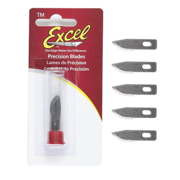 Excel nº12 Hoja Cutter Curva Mini (5uds.) Juego de 5 hojas con doble filo para mango de cutter nº 1.