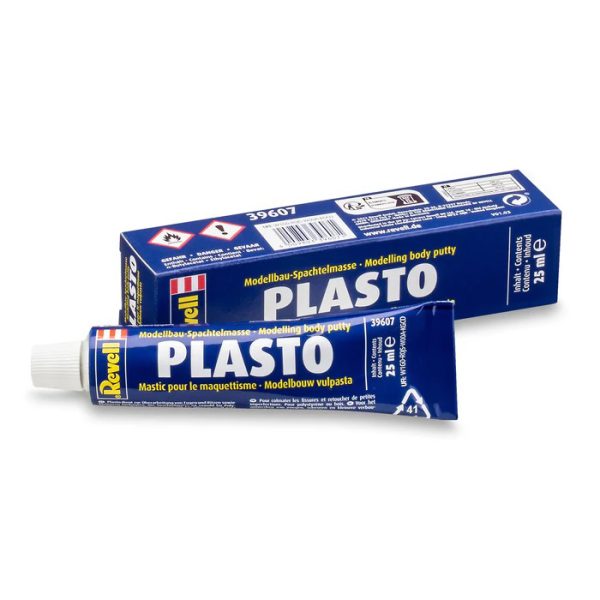 Revell 39607 Putty Plasto Filler/Repair 25g Indispensable para reparar fácilmente cualquier defecto de construcción, juntas y grietas en tus modelos. Consigue un acabado profesional y dale a tu modelo el acabado impecable que se merece.