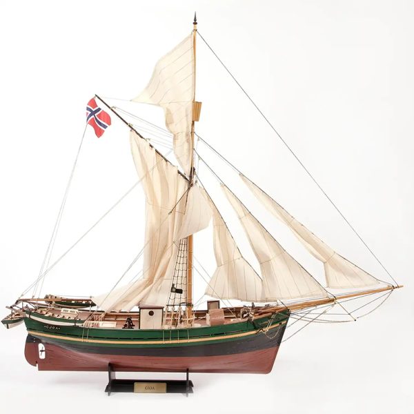Gjøa barco de Amundsen 1/45 Kit de construcción tradicional en madera, casco por cuadernas con doble forro.