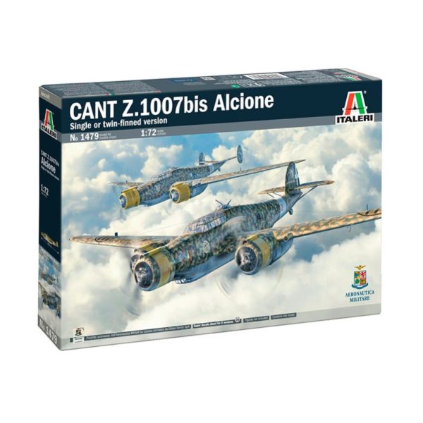 italeri 1479 CANT Z.1007bis Alcione Kit en plástico para montar y pintar. Se puede montar la versión con deriva sencilla o doble.